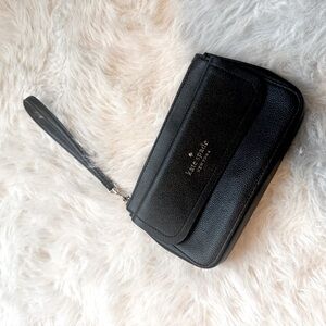 Kate Spade Black Leather Wristlet